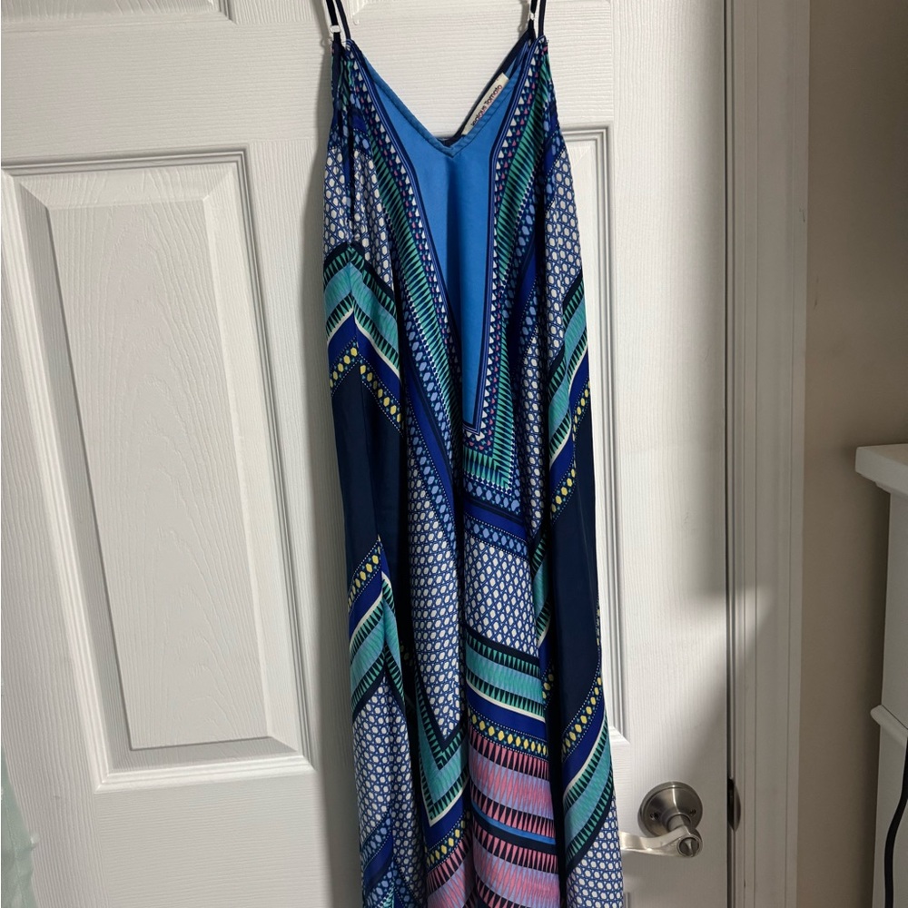 Jealous Tomato Blue Spaghetti Strap Sundress Maxi